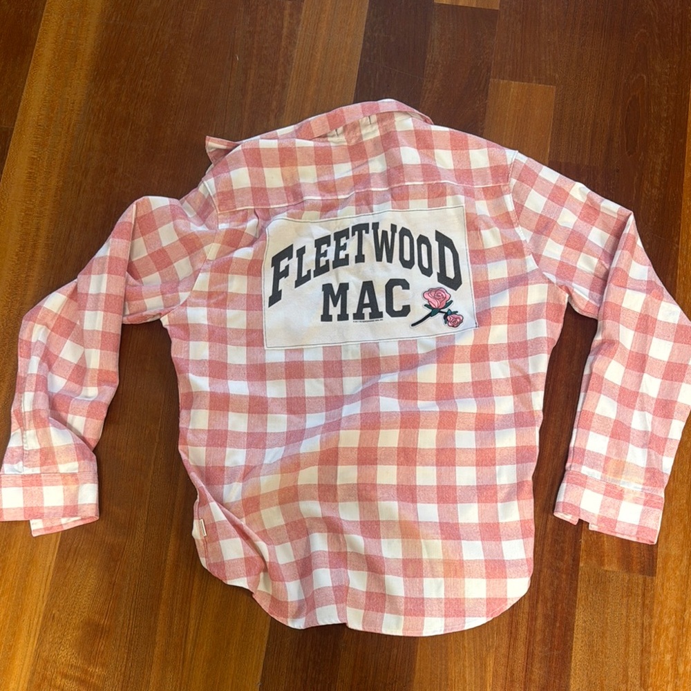 Fleetwood Mac Checkered Flannel Shirt - Pink